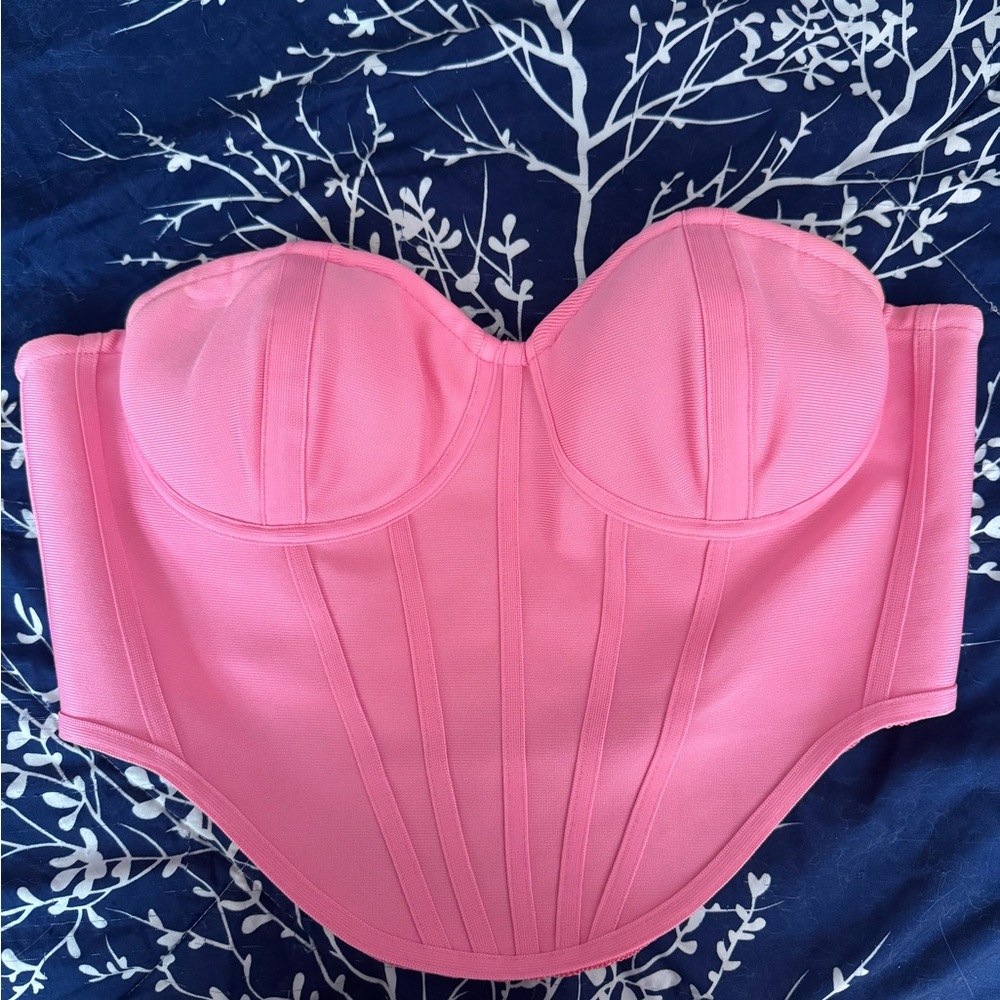 Fashion Nova Pink Bustier Bra
